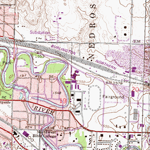 Topographic Map of North Dakota State Fair Center, ND