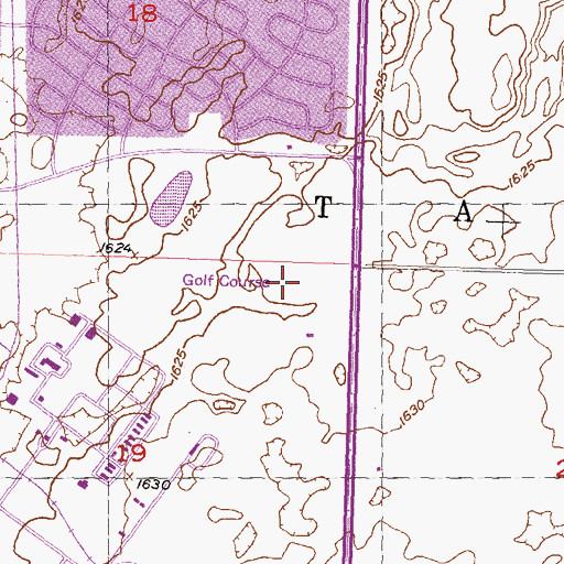 Topographic Map of Rough Rider Golf Course, ND