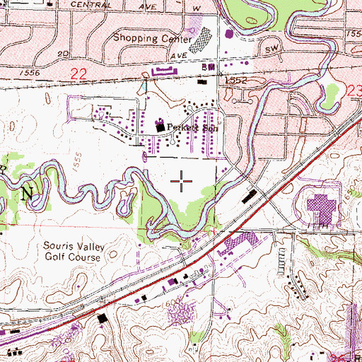 Topographic Map of Jack Hoeven Wee Links, ND