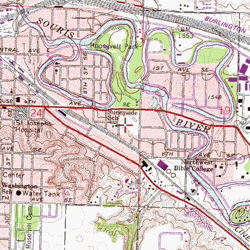 Topographic Map of Corbett Field, ND