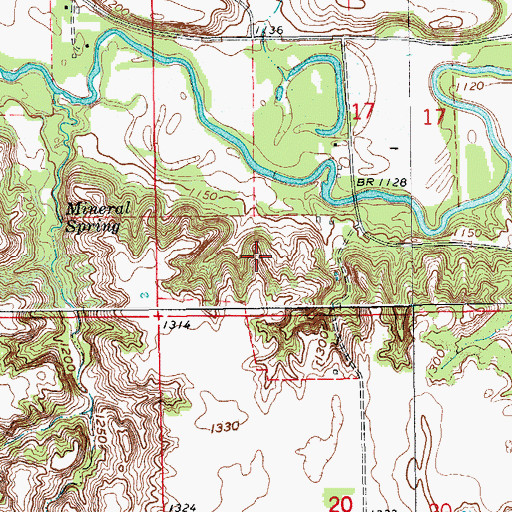 Topographic Map of Sheyenne River State Forest, ND