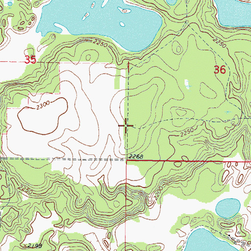 Topographic Map of Hartley-Boundary Primitive Area, ND