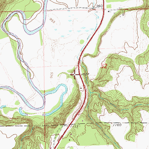 Topographic Map of Tetrault Woods State Forest Trailhead, ND