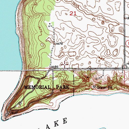 Topographic Map of Stump Lake Village Pioneer Museum, ND