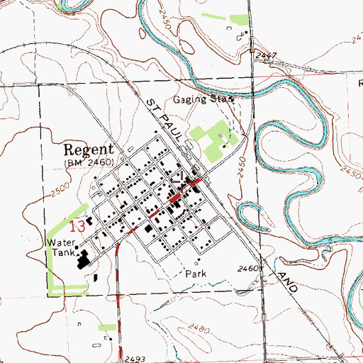 Topographic Map of Hettinger County Historical Society Museum, ND