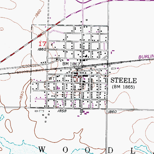 Topographic Map of Kidder County Museum, ND