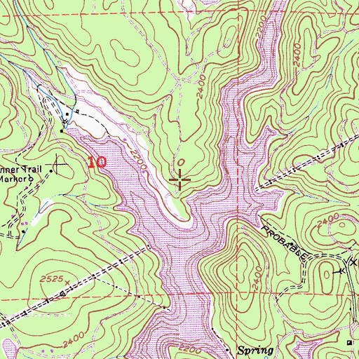 Topographic Map of Greenhorn Campground, CA