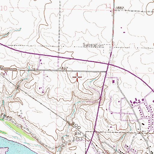 Topographic Map of Lewis and Clark Interpretive Center, ND
