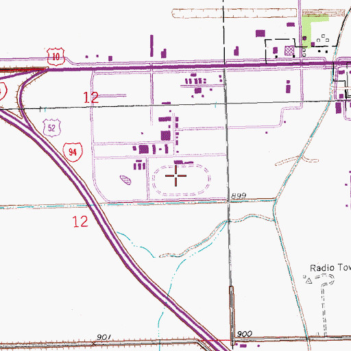 Topographic Map of Red River Valley Speedway, ND