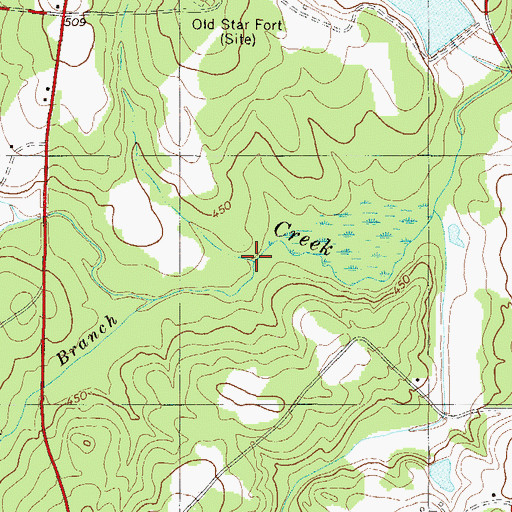 Topographic Map of Spring Branch, SC