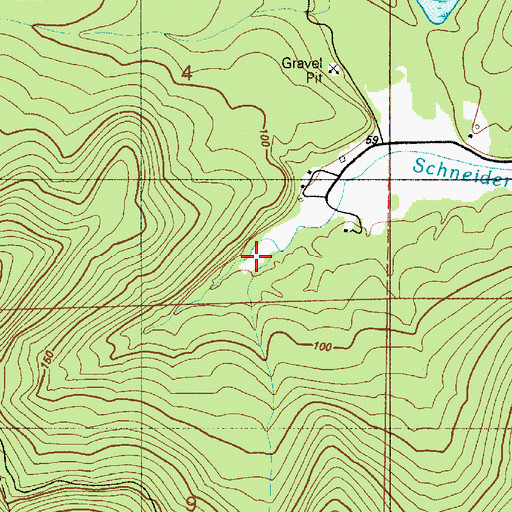 Topographic Map of Griggs Creek, WA