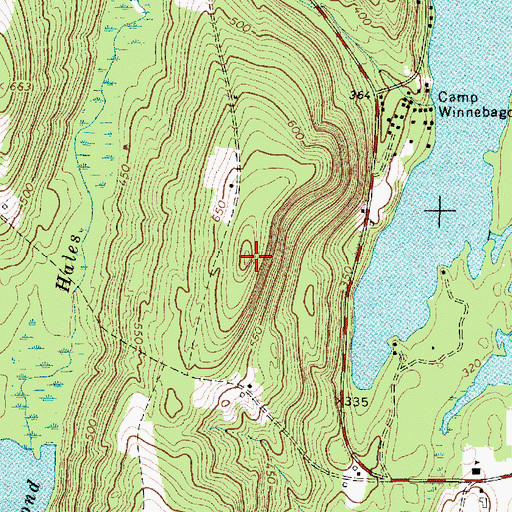 Topographic Map of Mount Winnebago, ME