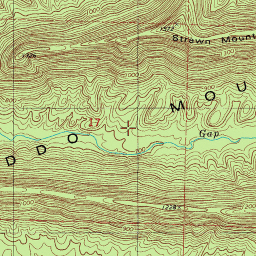 Topographic Map of Gap Creek Natural Area, AR