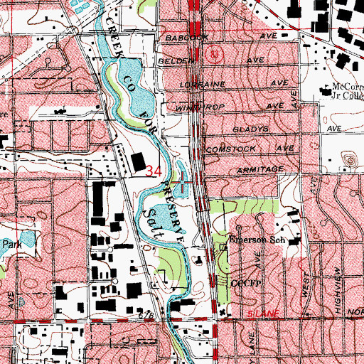 Topographic Map of Stonewort Pond, IL