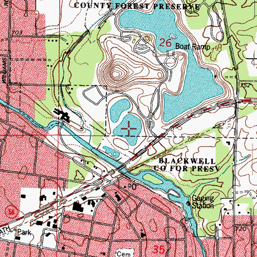 Topographic Map of White Pine Pond, IL