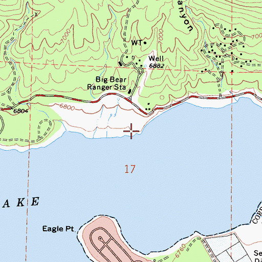 Topographic Map of Meadows Edge Picnic Area, CA