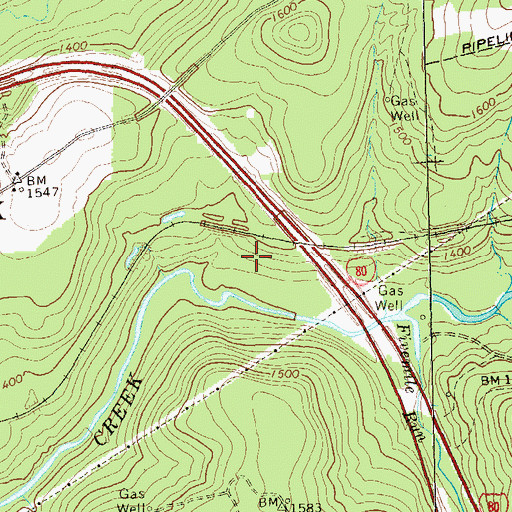 Topographic Map of South Sulger (historical), PA