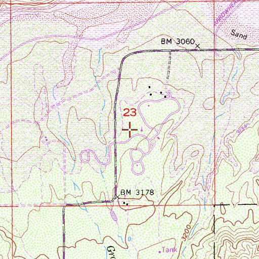 Topographic Map of San Bernardino County Regional Park Campground, CA