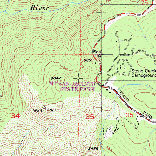 Topographic Map of Alandale Forest Service Facility, CA
