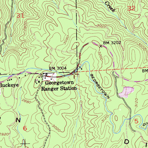 Topographic Map of Lake Walton Campground, CA