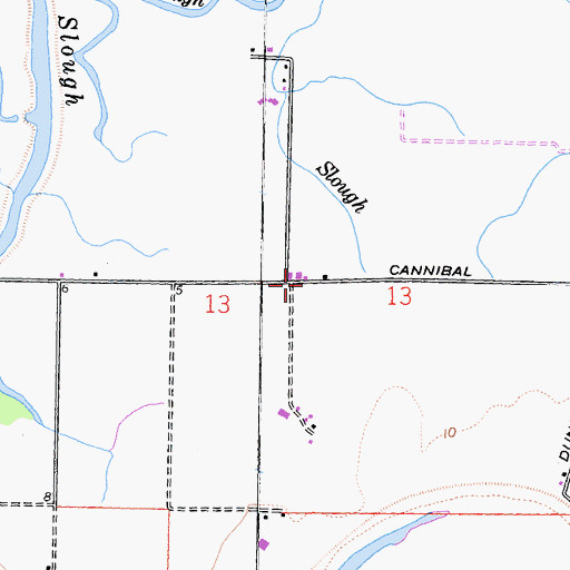 Topographic Map of Loleta Bottoms, CA
