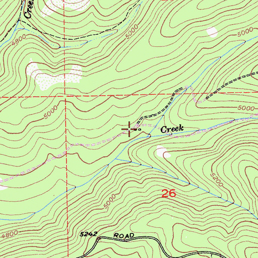 Topographic Map of Haase, CA
