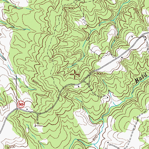 Topographic Map of District 2, VA