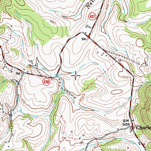 Topographic Map of District 5, VA