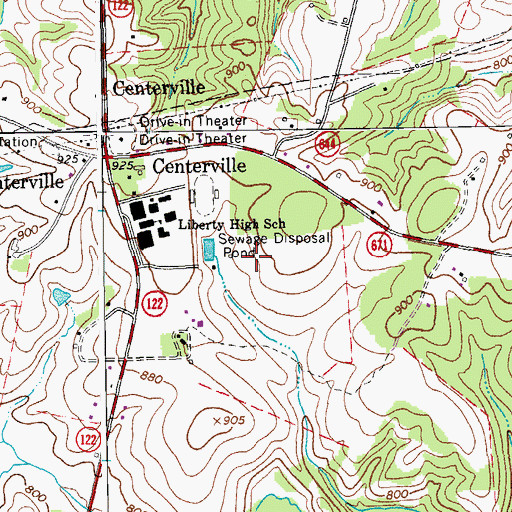 Topographic Map of District 7, VA
