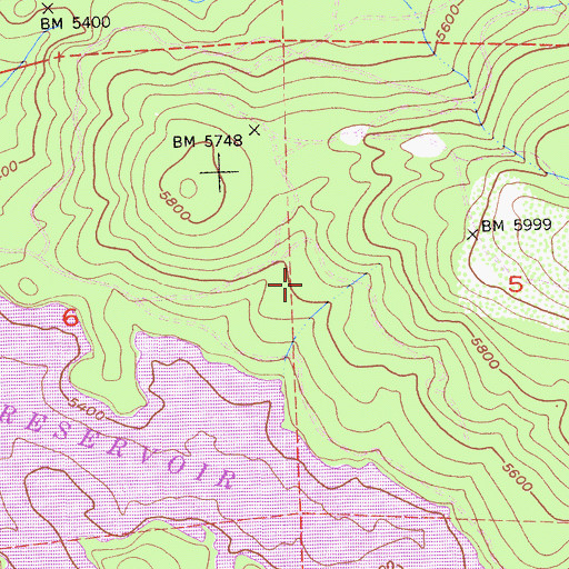 Topographic Map of Cal Aggie Camp, CA