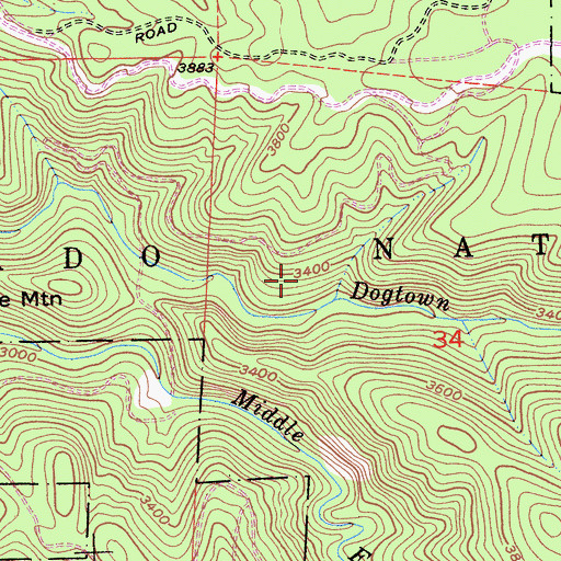 Topographic Map of Leoni Fire Tank, CA
