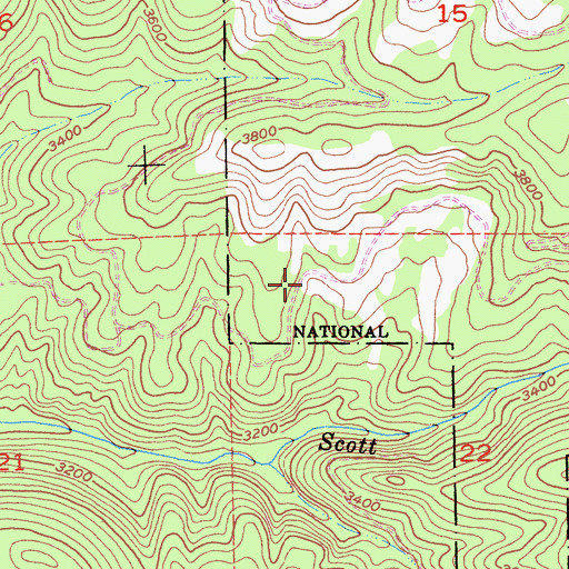 Topographic Map of Liddicoat Spring, CA