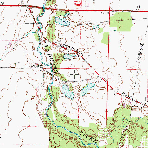 Topographic Map of Tabernacle of Praise, OH