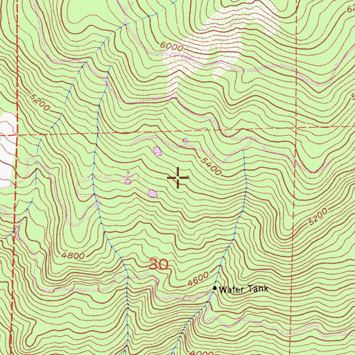 Topographic Map of Sugarloaf Organ Camp, CA