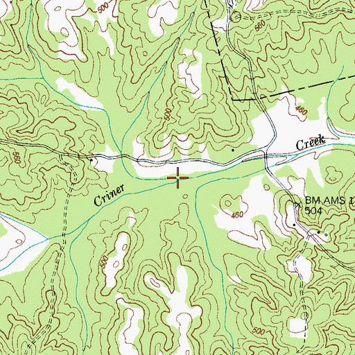 Topographic Map of Climer Creek, TN