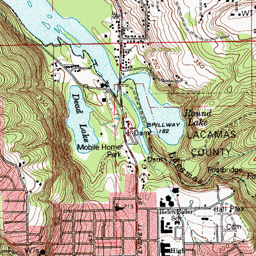 Topographic Map of Mill Pond, WA