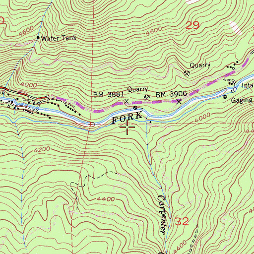 Topographic Map of Sand Flat Campground, CA