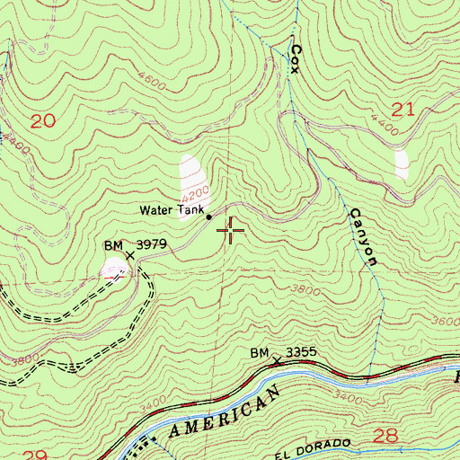 Topographic Map of Cleveland Corral Information Center, CA