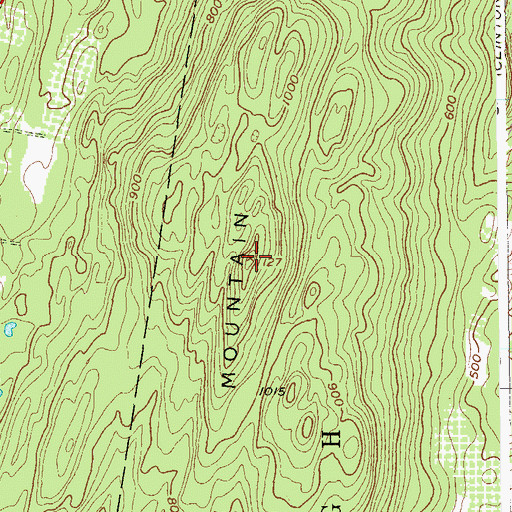 Topographic Map of Marlboro Mountains, NY