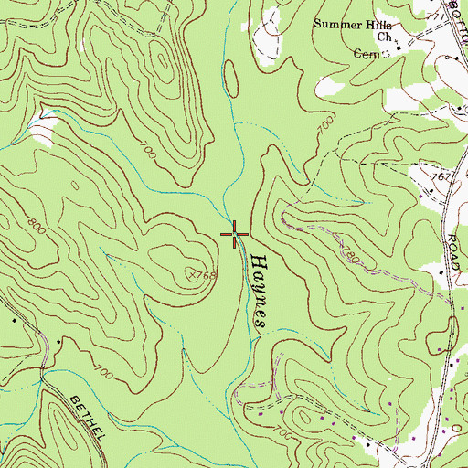 Topographic Map of Jack Turner Dam, GA
