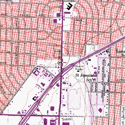 Topographic Map of Randall County Sheriff's Office, TX