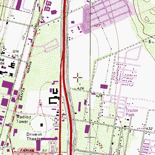 Topographic Map of Webb County Sheriff's Office Substation, TX