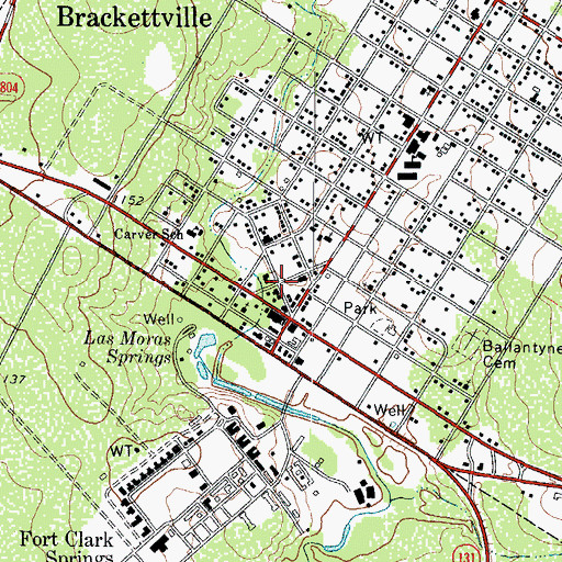 Topographic Map of Kinney County Sheriff's Office, TX