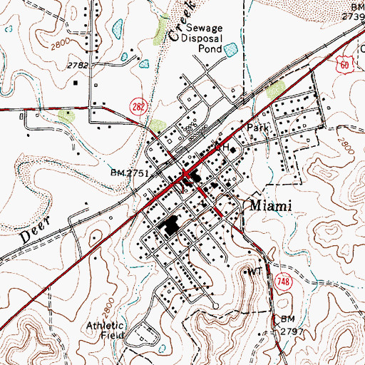 Topographic Map of Roberts County Sheriff's Office, TX