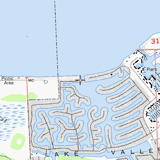 Topographic Map of Tahoe Keys, CA