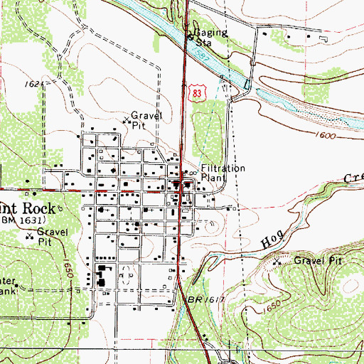 Topographic Map of Concho County Sheriff's Office, TX