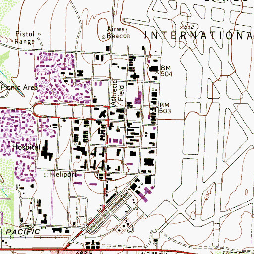 Topographic Map of Laredo Police Department, TX