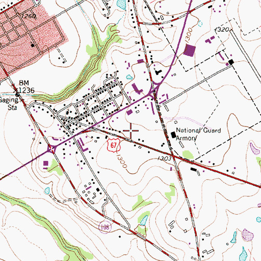 Topographic Map of Erath County Sheriff's Office, TX