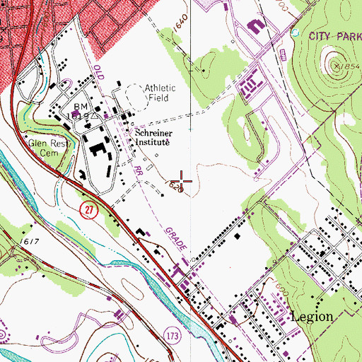 Topographic Map of Kerr County Sheriff's Office, TX