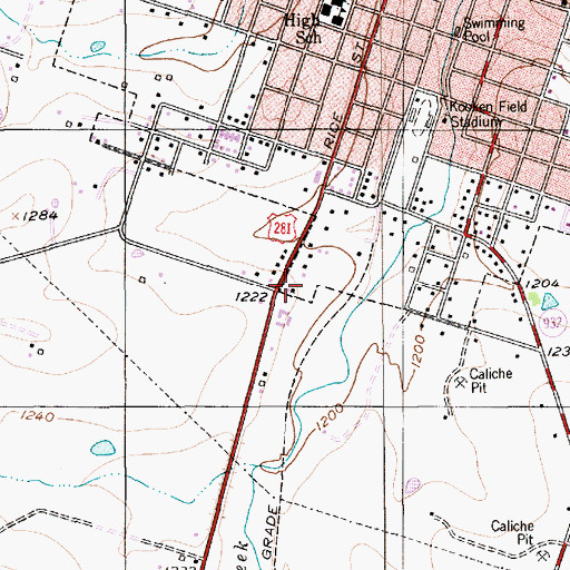 Topographic Map of Hamilton County Sheriff's Office, TX